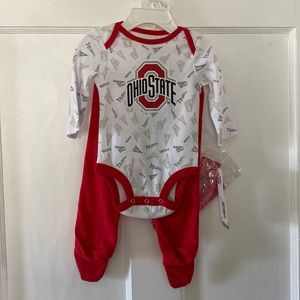 Ohio State Buckeyes baby outfit